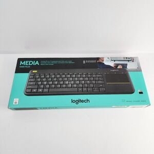 New Logitech Wireless Touch Keyboard Media K400 Plus w\mouse pad black